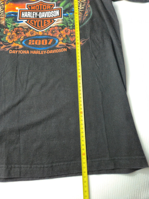 Harley Davidson Style Daytona Bike Week Tshirt Vintage 2000s Taille M Noir Très Bon état