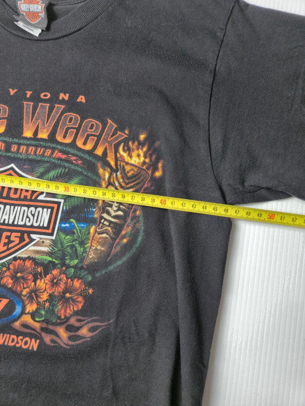 Harley Davidson Style Daytona Bike Week Tshirt Vintage 2000s Taille M Noir Très Bon état