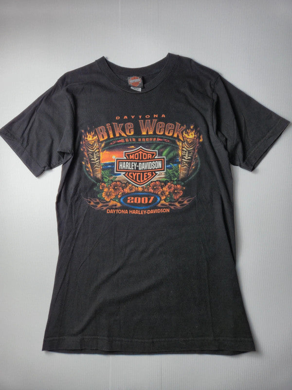 Harley Davidson Style Daytona Bike Week Tshirt Vintage 2000s Taille M Noir Très Bon état