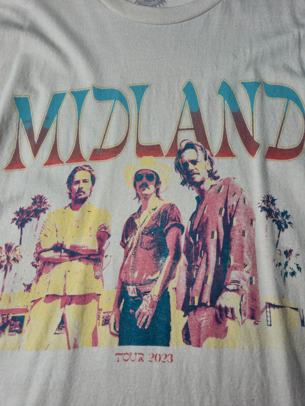 Midland Style Tour 2023 Tshirt Vintage 2020s Taille XXL Crème Très bon état