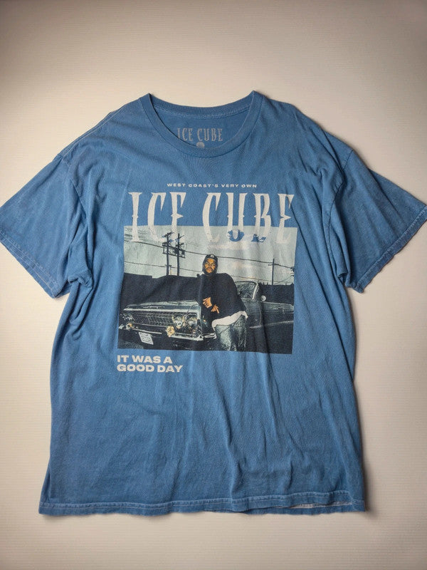 Ice Cube Style Rap Hip Hop Tshirt Vintage Années 2020 Taille XL Bleu Très Bon Etat