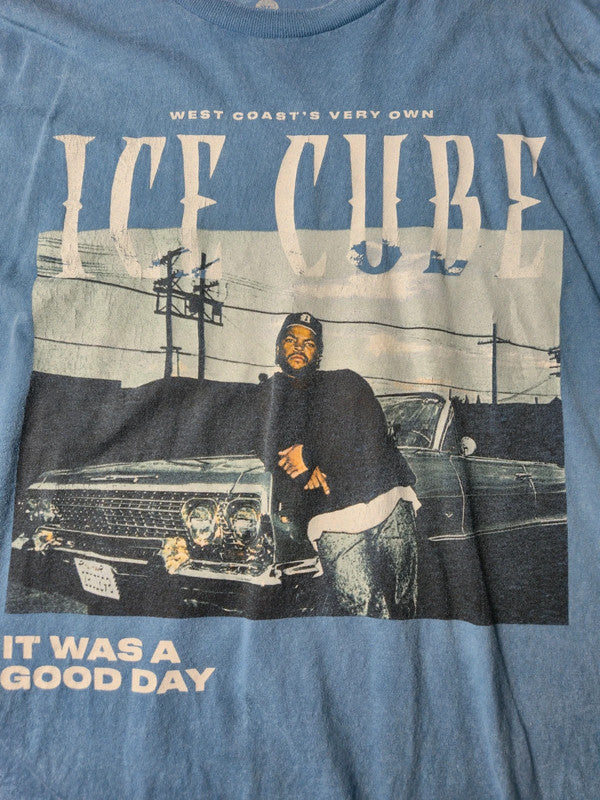 Ice Cube Style Rap Hip Hop Tshirt Vintage Années 2020 Taille XL Bleu Très Bon Etat