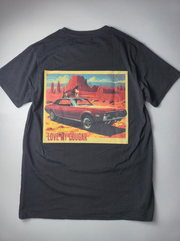 Ford Style Automobile Mercury Cougar Tshirt Vintage 2020s Taille L Gris Excellent etat