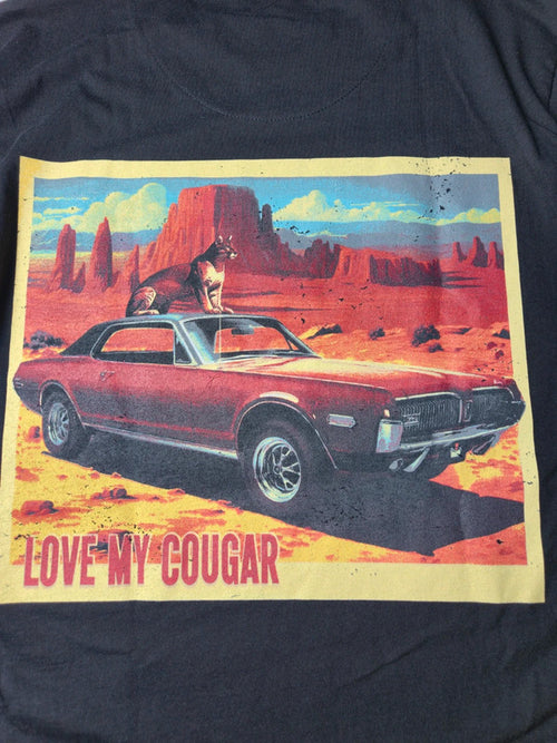 Ford Style Automobile Mercury Cougar Tshirt Vintage 2020s Taille L Gris Excellent etat