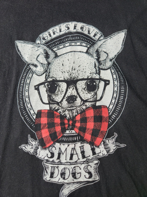 FK Official Style Chien Chihuahua Tshirt Vintage 2010s Taille M Noir Très Bon etat