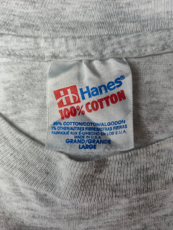 Hanes Style Plongee Bahamas Tshirt Vintage 90s Taille L Gris chine Tres bon etat