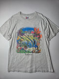Hanes Style Plongee Bahamas Tshirt Vintage 90s Taille L Gris chine Tres bon etat