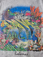 Hanes Style Plongee Bahamas Tshirt Vintage 90s Taille L Gris chine Tres bon etat