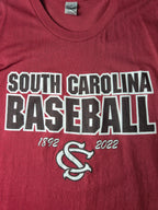 Gildan Style South Carolina Baseball Tshirt 2022 Taille L Bordeaux Très Bon etat