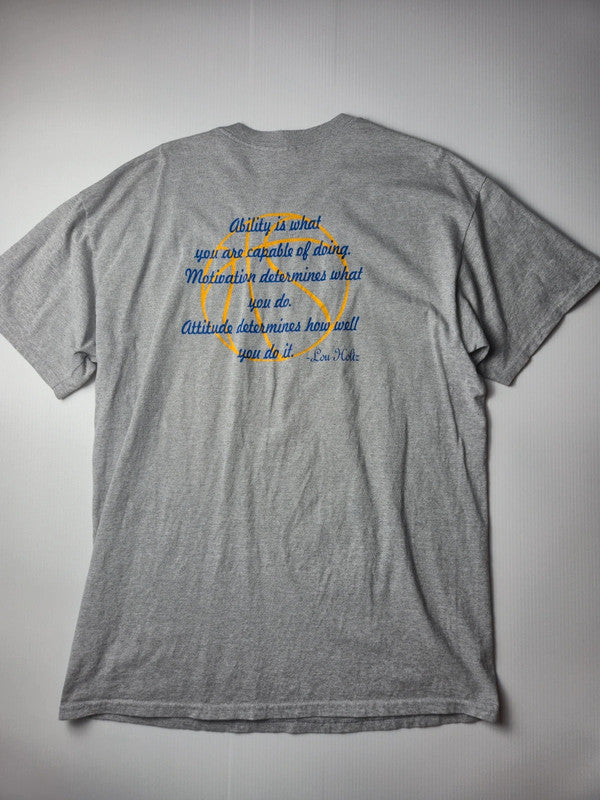 Gildan Ultra Cotton McMichael Basketball Tshirt Vintage 2013 Taille L Gris chine