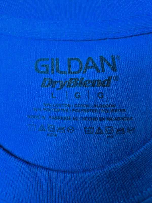 Gildan DryBlend Warrenton Middle School Tshirt Vintage Style College Taille L Bleu Très Bon etat