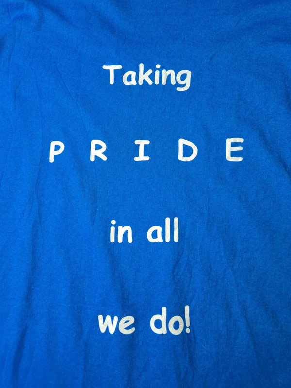 Gildan DryBlend Warrenton Middle School Tshirt Vintage Style College Taille L Bleu Très Bon etat