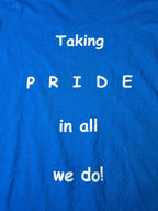 Gildan DryBlend Warrenton Middle School Tshirt Vintage Style College Taille L Bleu Très Bon etat