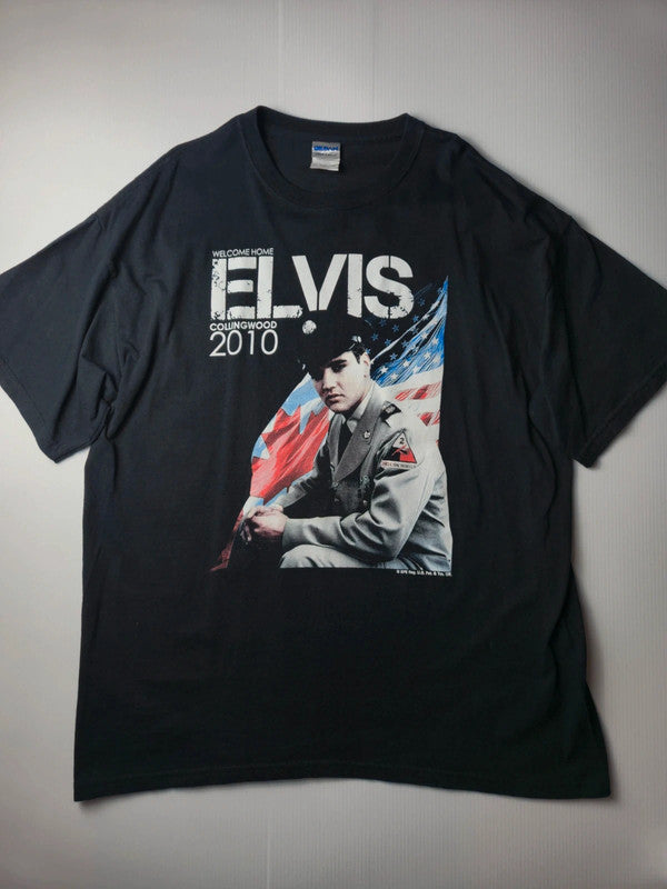 Gildan Style Elvis Presley Tshirt Vintage 2010 Taille XL Noir Très bon état