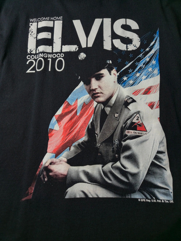 Gildan Style Elvis Presley Tshirt Vintage 2010 Taille XL Noir Très bon état