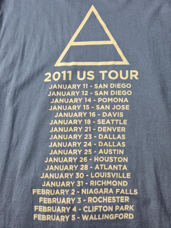 Gildan Style Thirty Seconds To Mars Tshirt Vintage 2011 Taille S Gris Très Bon état