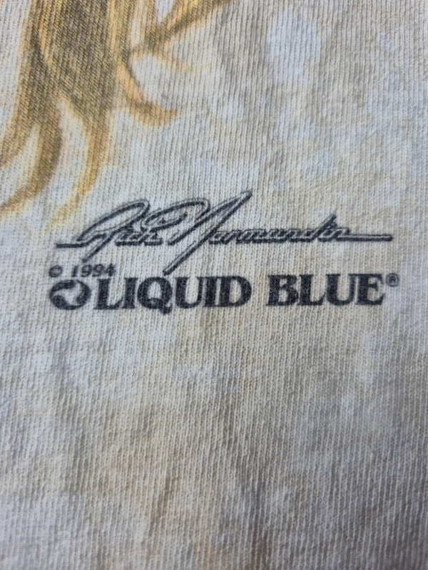 Liquid Blue Lion Africa Tshirt Vintage 1994 Tie Dye Taille XL Beige Très Bon etat