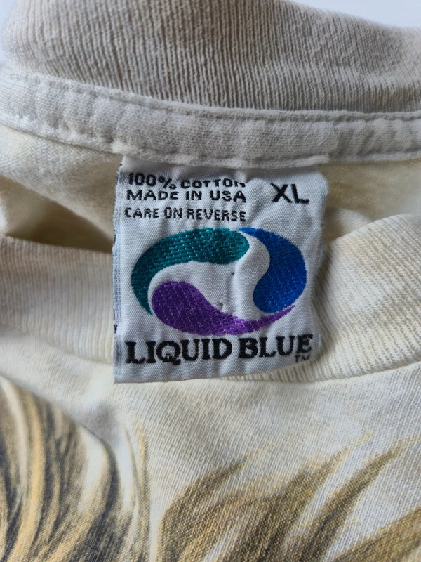 Liquid Blue Lion Africa Tshirt Vintage 1994 Tie Dye Taille XL Beige Très Bon etat
