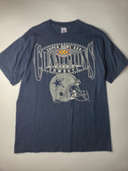 Logo 7 Dallas Cowboys Super Bowl XXX Champions Vintage 1995 Taille L Bleu Marine Très Bon État