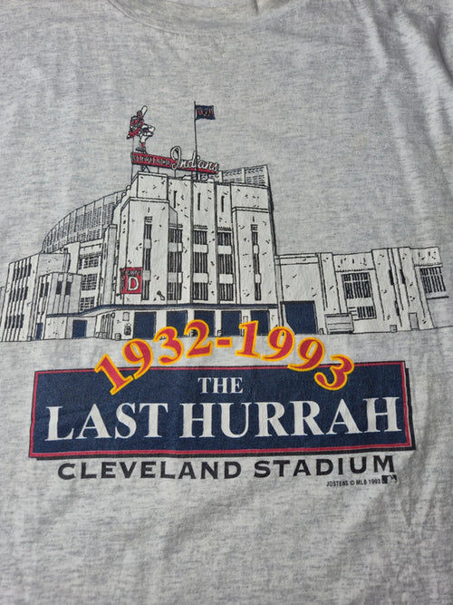 All Sport Cleveland Stadium "The Last Hurrah" Vintage 1993 Taille XL Gris Chine Très Bon État