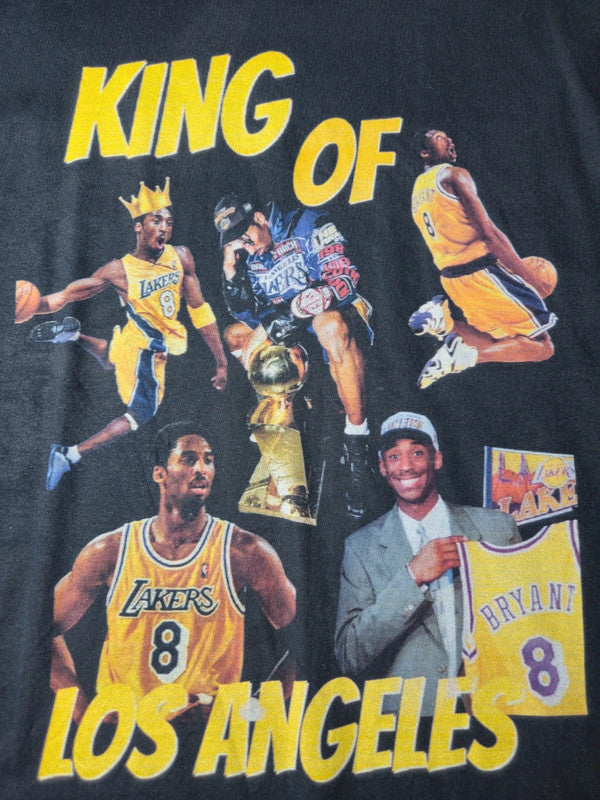 Fruit of the Loom Kobe Bryant Los Angeles Lakers Bootleg Vintage Style Taille XL Noir Très Bon État