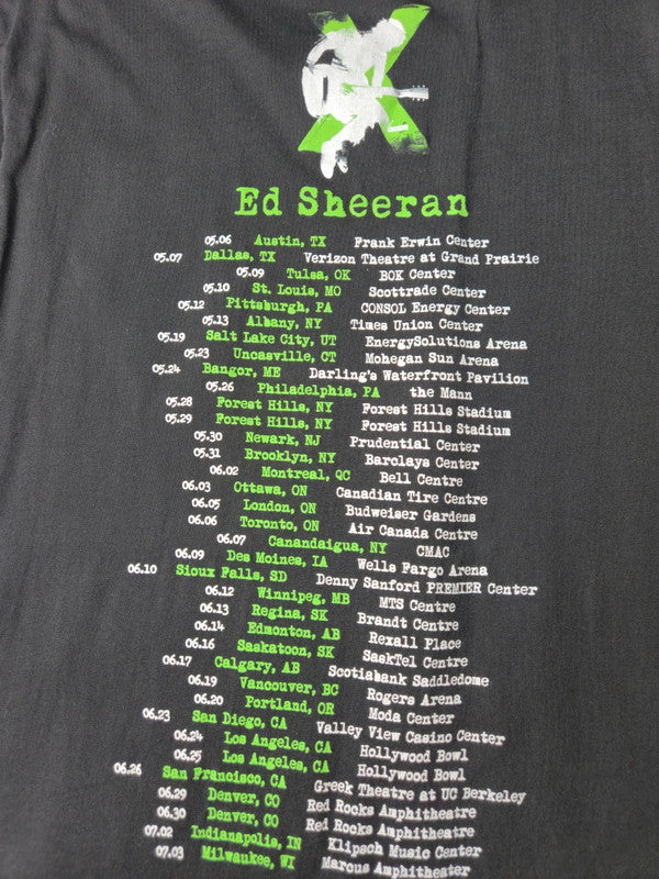 Rock Me Apparel Ed Sheeran Concert Tour T-shirt Vintage Taille S Noir Très Bon État