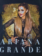 Delta Pro Weight Ariana Grande "The Honeymoon Tour 2015" T-shirt Concert Taille S Noir Très Bon État