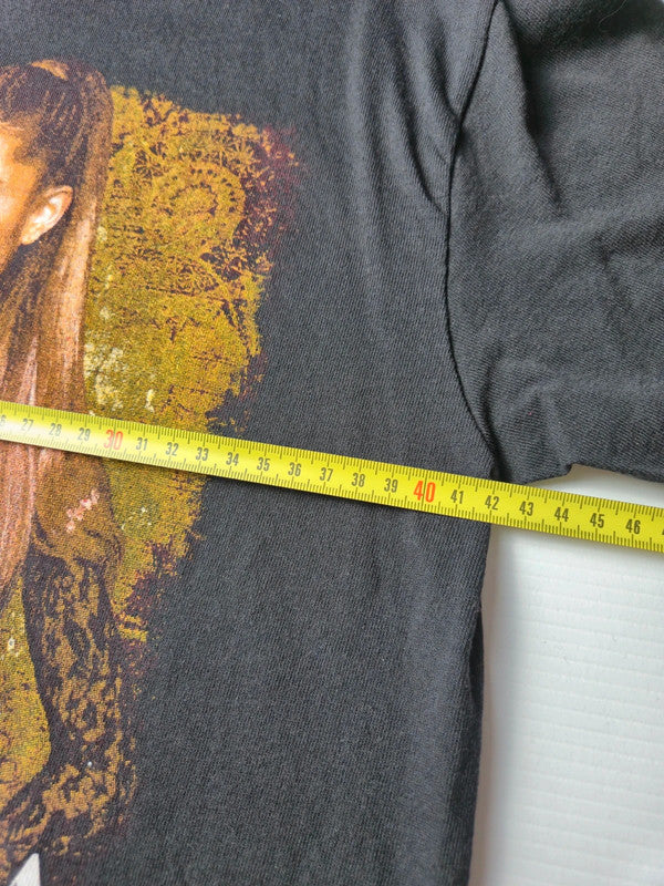 Delta Pro Weight Ariana Grande "The Honeymoon Tour 2015" T-shirt Concert Taille S Noir Très Bon État