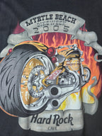 Hard Rock Cafe Myrtle Beach Bike Week 2005 T-shirt à Poche Vintage Taille 2XL Noir Très Bon État