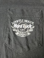 Hard Rock Cafe Myrtle Beach Bike Week 2005 T-shirt à Poche Vintage Taille 2XL Noir Très Bon État