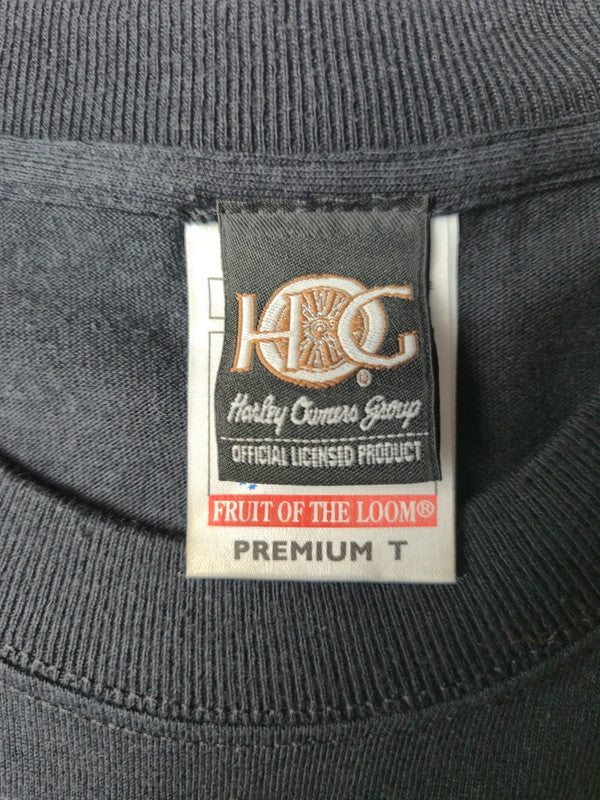 Harley-Davidson 12th European Hog Rally T-shirt Vintage Event Team 2002 Taille XL Noir Très bon état