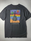 Hard Rock Cafe Cancun T-shirt Vintage Guitare Maya Mexique Taille L Noir délavé Très Bon état