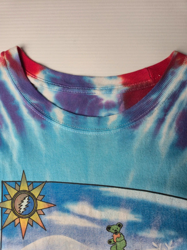 Grateful Dead Steamboat CO T-shirt Vintage Tie-Dye Ours 1990 Taille XL Multicolore Très bon état