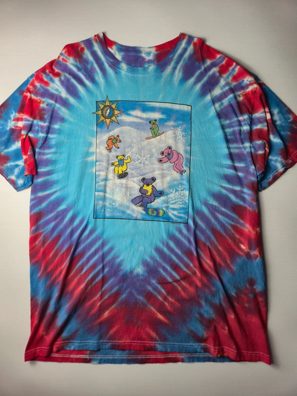 Grateful Dead Steamboat CO T-shirt Vintage Tie-Dye Ours 1990 Taille XL Multicolore Très bon état