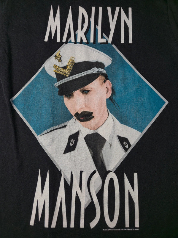 Marilyn Manson Grotesk Burlesk Vintage Under License to Giant 2003 Taille S Noir Très Bon état