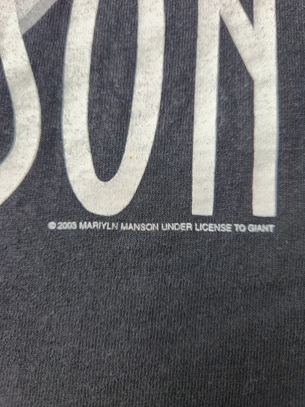 Marilyn Manson Grotesk Burlesk Vintage Under License to Giant 2003 Taille S Noir Très Bon état