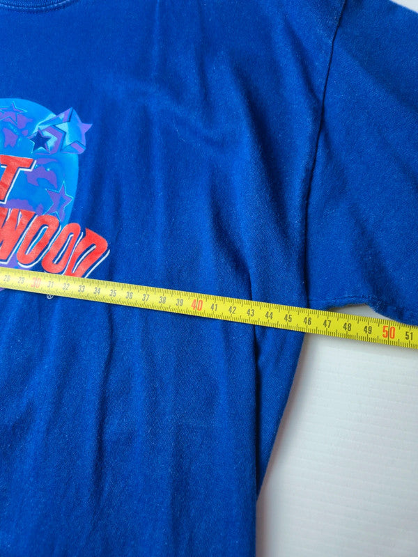 Planet Hollywood Barcelone T-shirt Vintage Logo 1991 Taille M Bleu Roi Très Bon état
