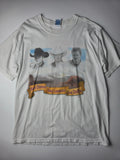 Gildan Rockin' Roadhouse Tour T-shirt Vintage Country 2002 Taille L Blanc Très Bon état