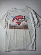 Gildan Rockin' Roadhouse Tour T-shirt Vintage Country 2002 Taille L Blanc Très Bon état