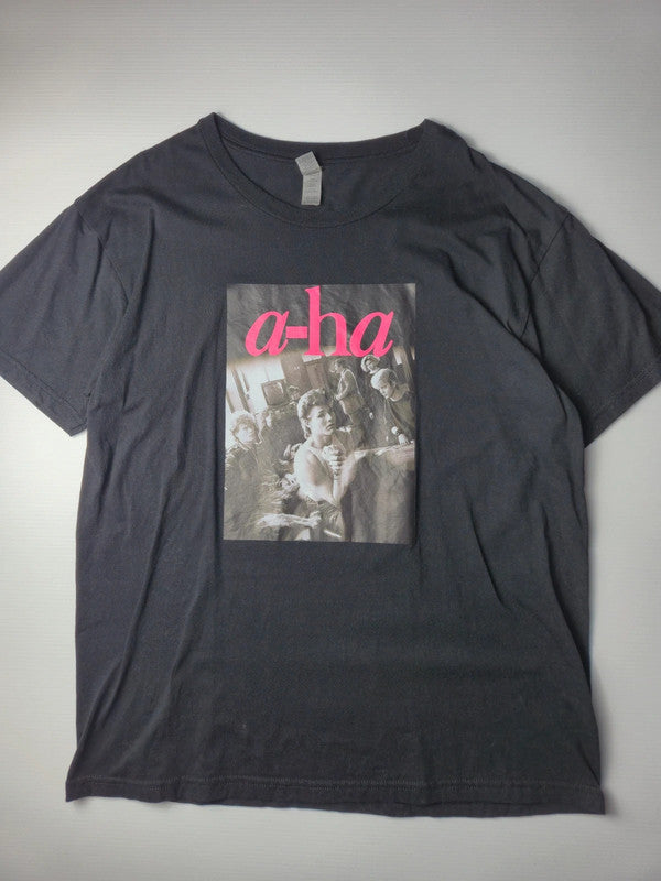 Gildan a-ha T-shirt Groupe Musique Pop Rock Hunting High and Low Taille XL Noir Très bon état
