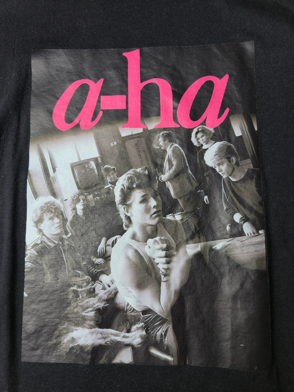 Gildan a-ha T-shirt Groupe Musique Pop Rock Hunting High and Low Taille XL Noir Très bon état