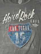 Hard Rock Cafe Las Vegas T-shirt Manches Longues Édition Limitée Taille M Gris Très Bon état